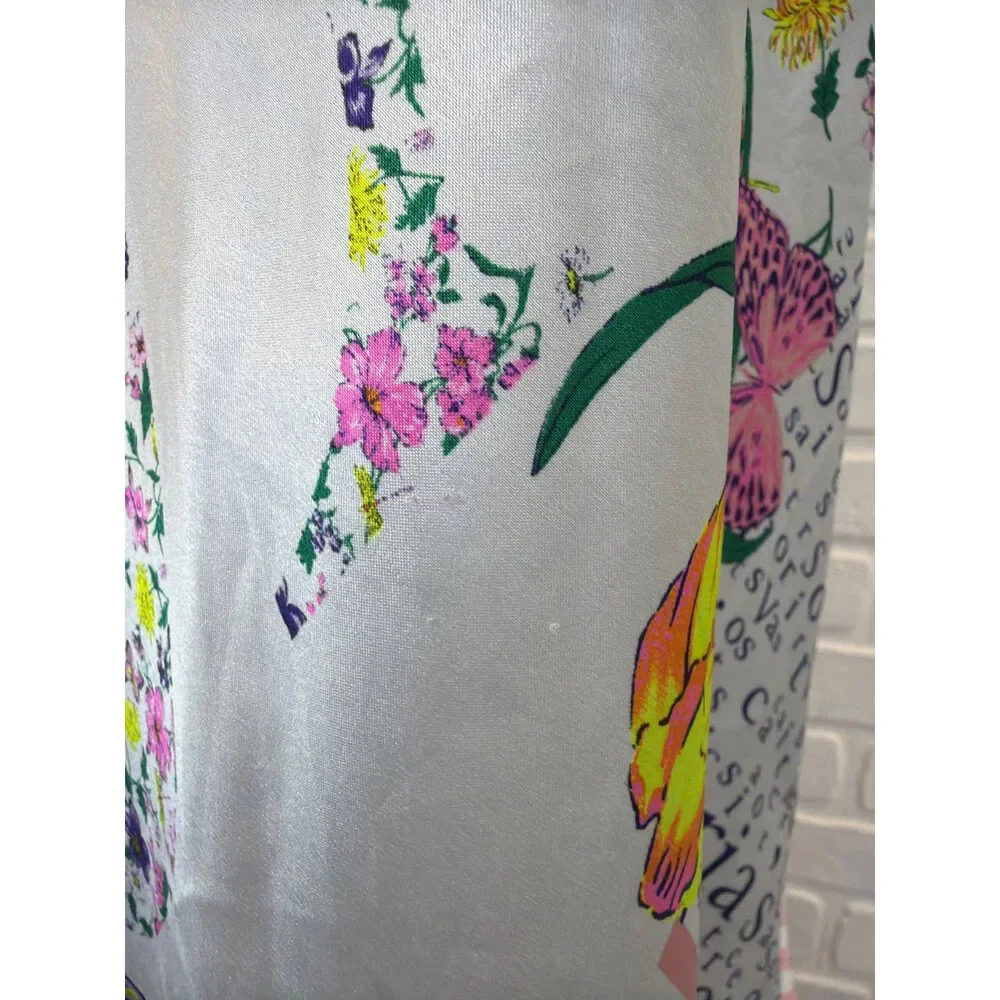 Victoria's Secret Silky Scarf-Print Slip Dress Multi Floral Small